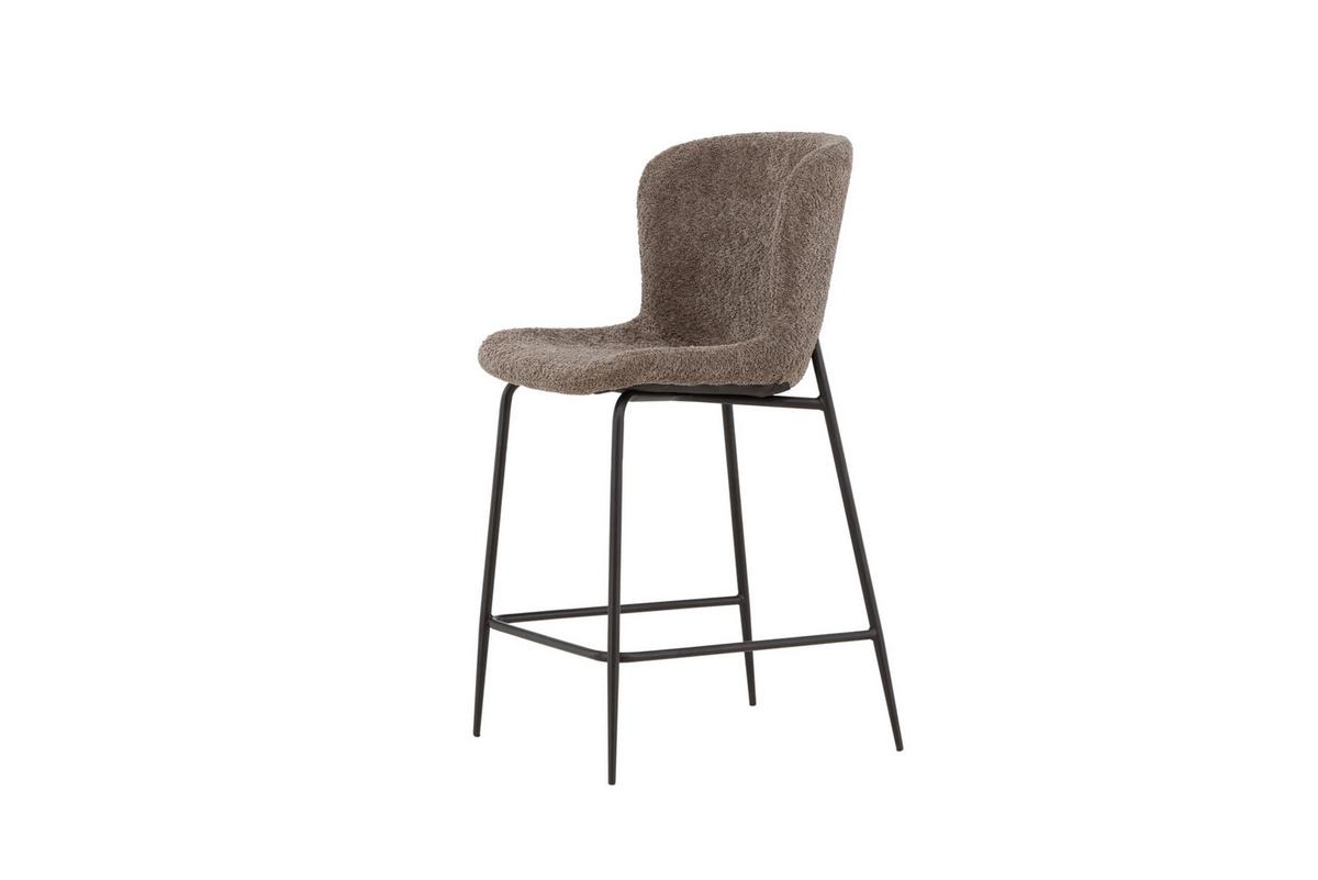 Barhocker Modesto Schwarz/Braun B: 50 cm - Schwarz/Braun, MODERN, Textil/Metall (50/100/59cm) - Livetastic
