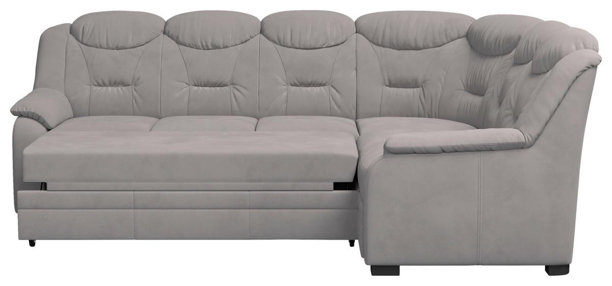 Ecksofa Marcus - Hellgrau/Schwarz, Basics, Textil (263/211cm) - MID.YOU