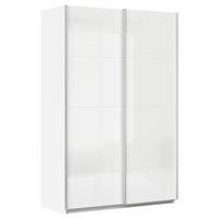 Tolóajtós Szekrény Feldkirch 136/210 Cm - magasfényű fehér/fehér, Modern, faalapú anyag (136/210/62cm)