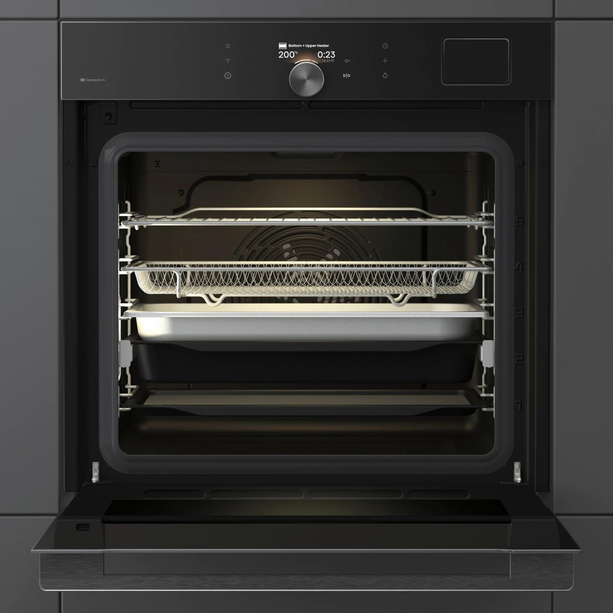 Dampfbackofen BFs6148b - Schwarz, MODERN, Glas (59,5/59,5/56,4cm) - Gorenje