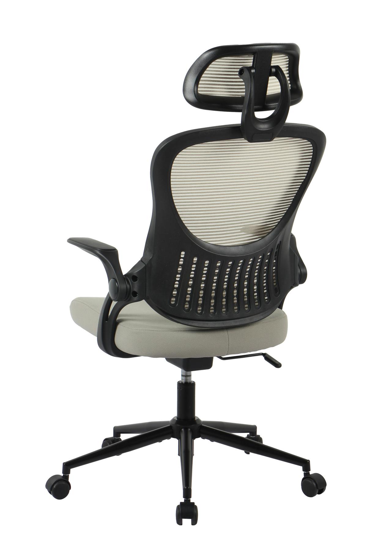 OTOČNÁ ŽIDLE POLLY - šedá/černá, Moderní, kov/textil (68/116-133/64cm) - Mömax
