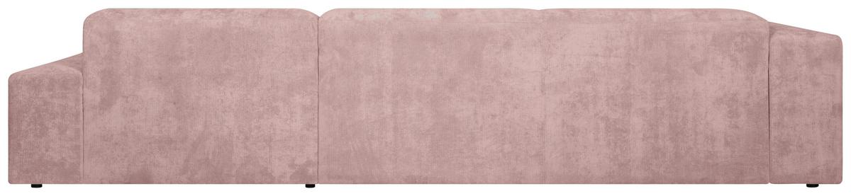 Ecksofa Hannah Rosa 343x170 cm - Schwarz/Rosa, Design, Textil (343/170cm) - MID.YOU