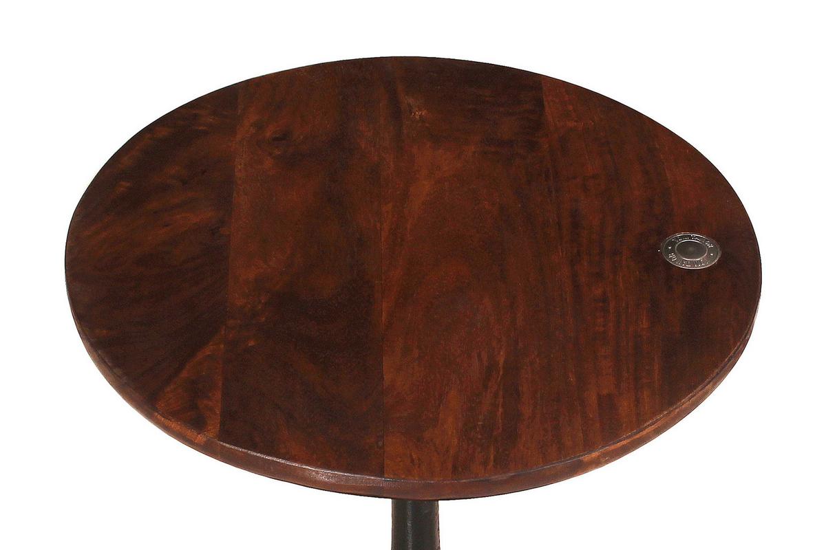 BEISTELLTISCH Mangoholz B: 40 - Schwarz/Braun, Design, Holz/Metall (40/40/42cm) - MID.YOU