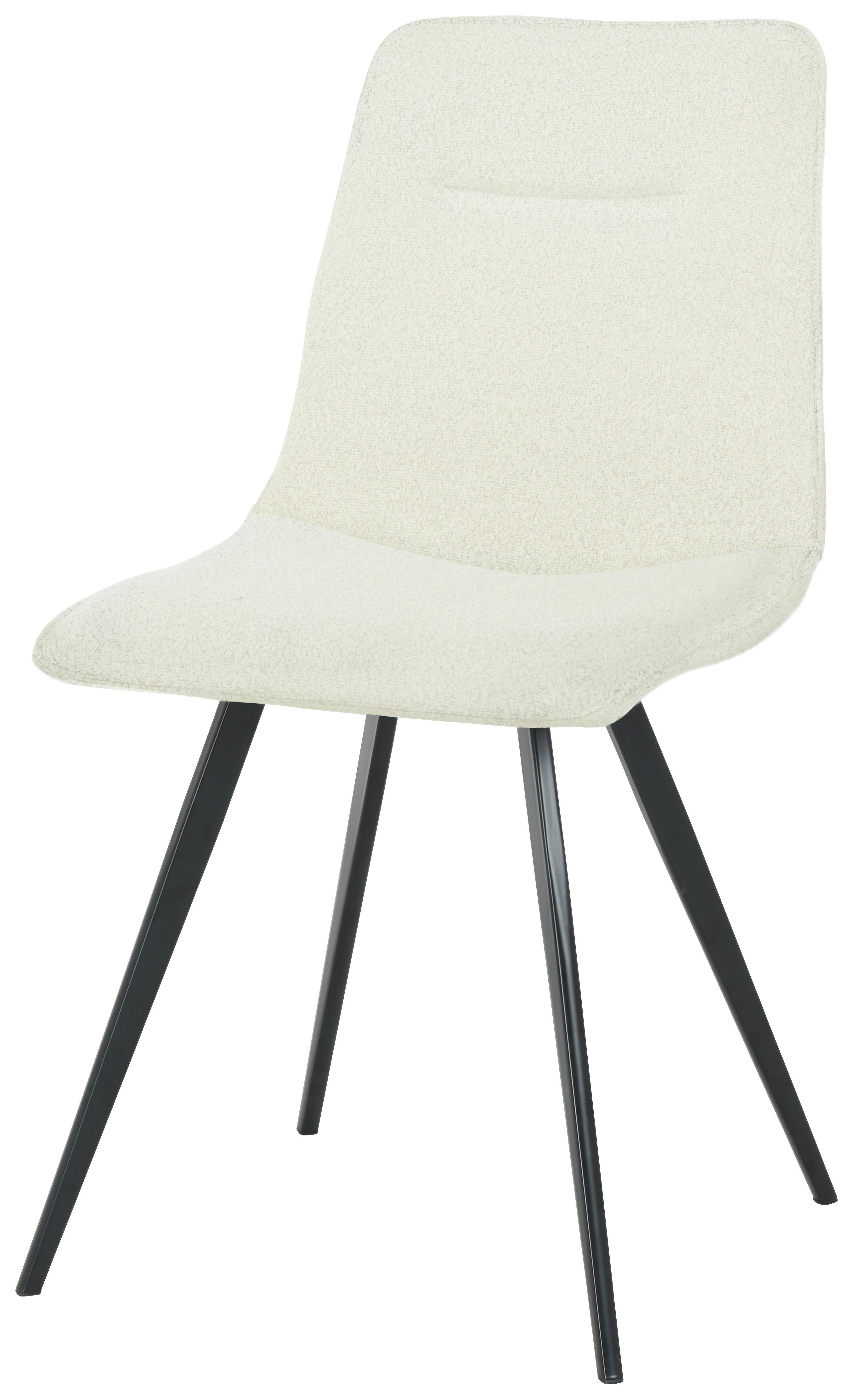 Vierfußstuhl Kira Giga-S - Schwarz/Weiß, MODERN, Holz/Textil (47/88/56cm) - Nedis SmartLife