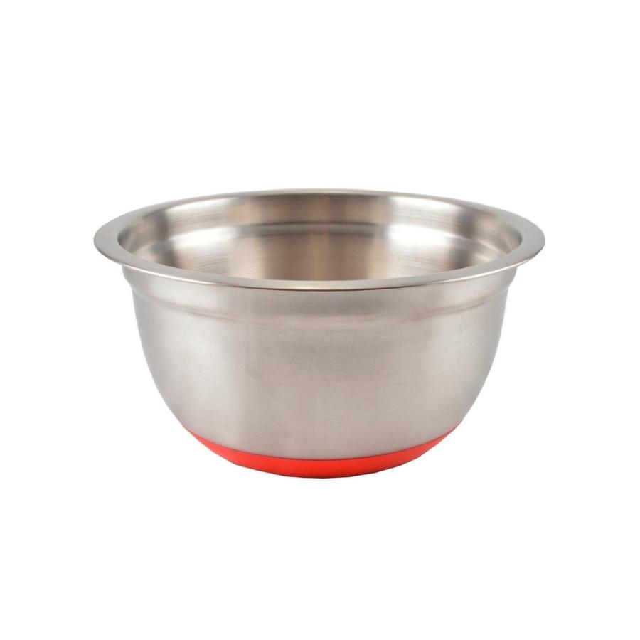 Keverőtál Perfect Home - króm/piros, műanyag/fém (24cm)