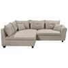 Ecksofa Liz Sandfarben S: 175x252 cm - Sandfarben/Schwarz, MODERN, Textil (175/252cm) - Livetastic