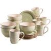 Frühstücksset Grün Lumaca Für 6 Personen, 18tlg. - Grün, Basics, Keramik - Mäser