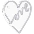 LED-Wandleuchte Love - Transparent/Weiß, Basics, Kunststoff (35/34/1,9cm) - Luca Bessoni