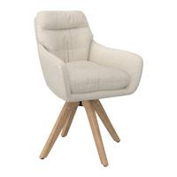 ŽIDLE S PODRUČKAMI JUANA - krémová/přírodní barvy, Moderní, dřevo/textil (61/93/65cm) - Bessagi Home