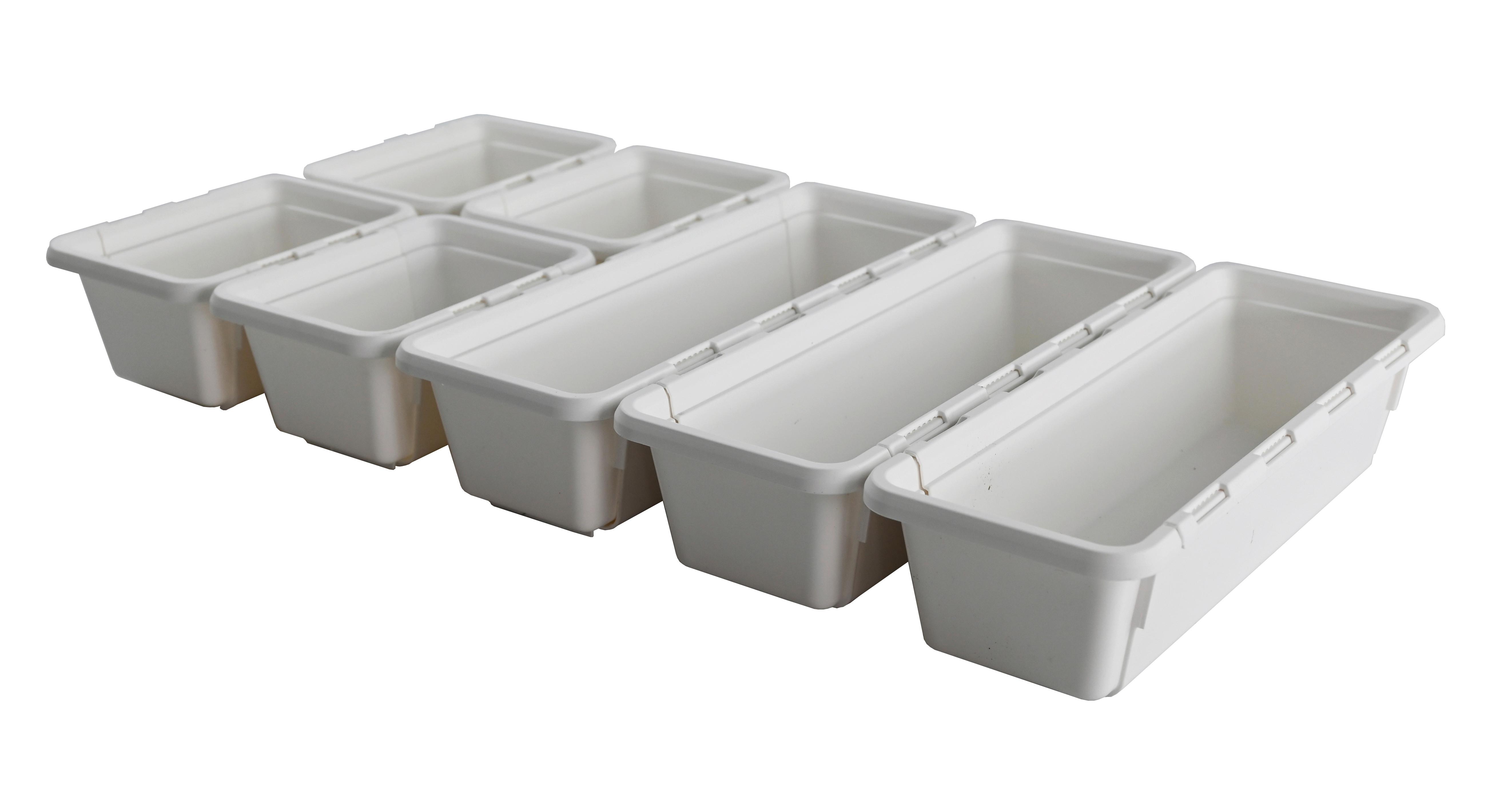 Aufbewahrungsboxen-Set Christina - Weiß, KONVENTIONELL, Kunststoff - Luca Bessoni