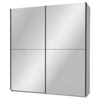 Schwebetürenschrank mit Spiegel 215cm Neomi Weiß - Weiß, Trend, Glas/Holzwerkstoff (215/210/60cm)