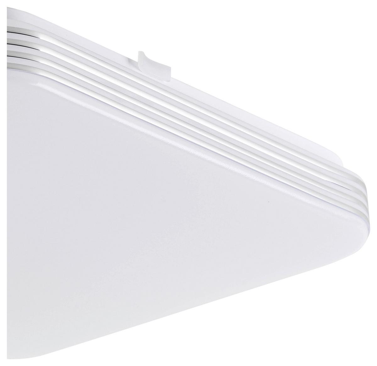 LED-Deckenleuchte Miro - Chromfarben/Weiß, MODERN, Kunststoff/Metall (27/27/5,8cm) - Luca Bessoni