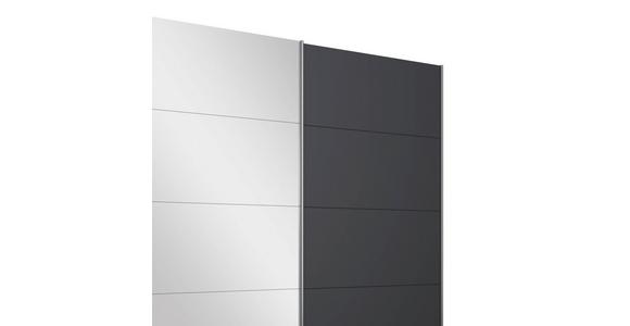 Schwebetürenschrank mit Spiegel B: 361 cm Miami, Grau Metallic - Grau, MODERN, Holzwerkstoff (361/210/62cm) - Luca Bessoni