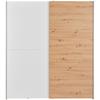 Schwebetürschrank Time, Weiß Eiche Artisan Dekor, B: 170 cm - Eichefarben/Weiß, Basics, Holzwerkstoff (170/190/59cm)