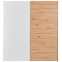 Schwebetürschrank Time, Weiß Eiche Artisan Dekor, B: 170 cm - Eichefarben/Weiß, Basics, Holzwerkstoff (170/190/59cm)