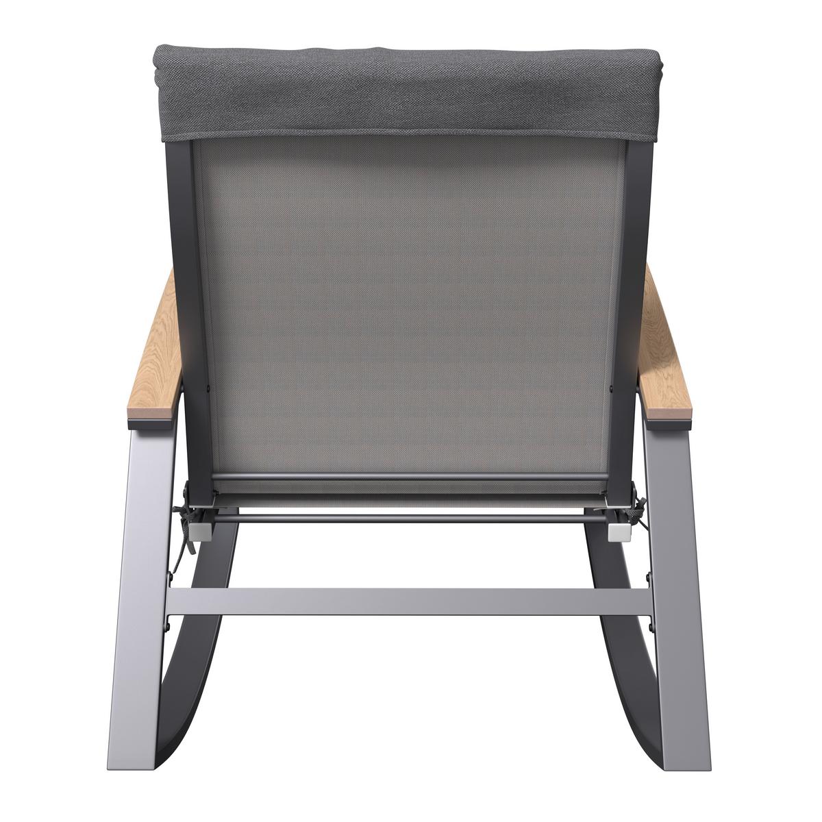 SADA NA BALKON RELAX - šedá/tmavě šedá, Basics, kov/dřevo (82/64/84cm)