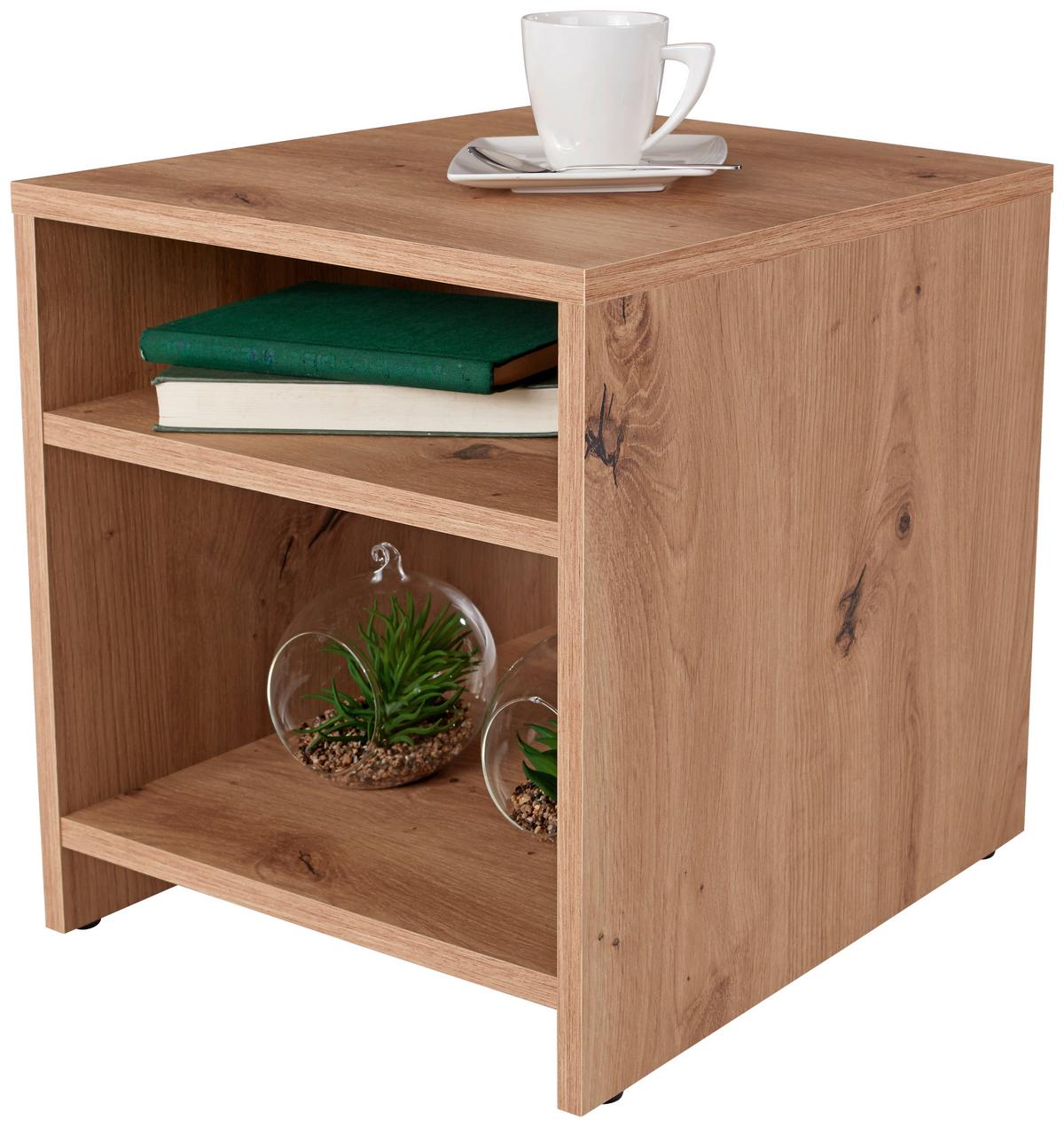 ODKLÁDACÍ STOLEK LUCA LCT01 - tmavě hnědá, Moderní, kompozitní dřevo (40/40/37cm)