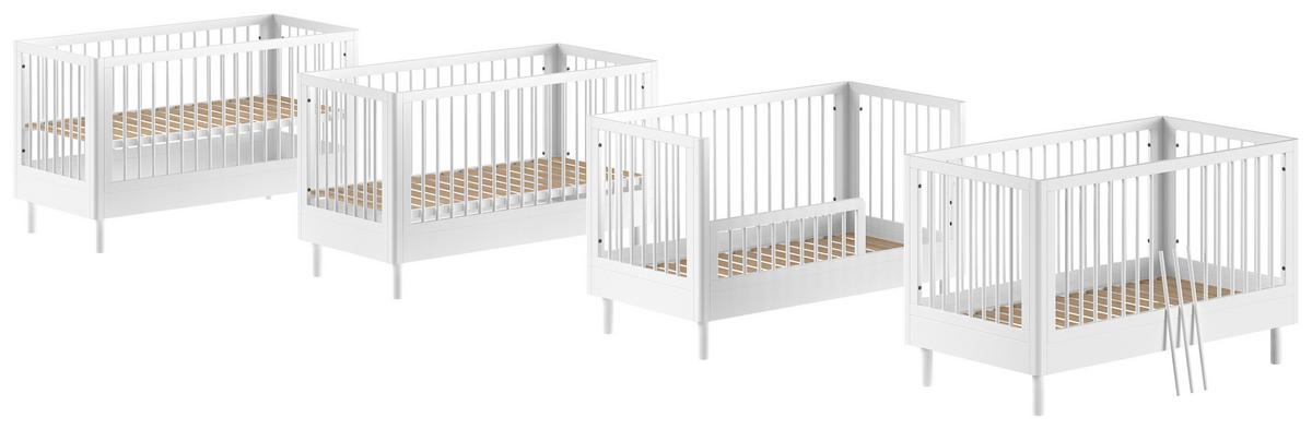 GITTERBETT Forrest Weiß 70x140cm - Weiß, MODERN, Holz (70/140cm) - Vipack