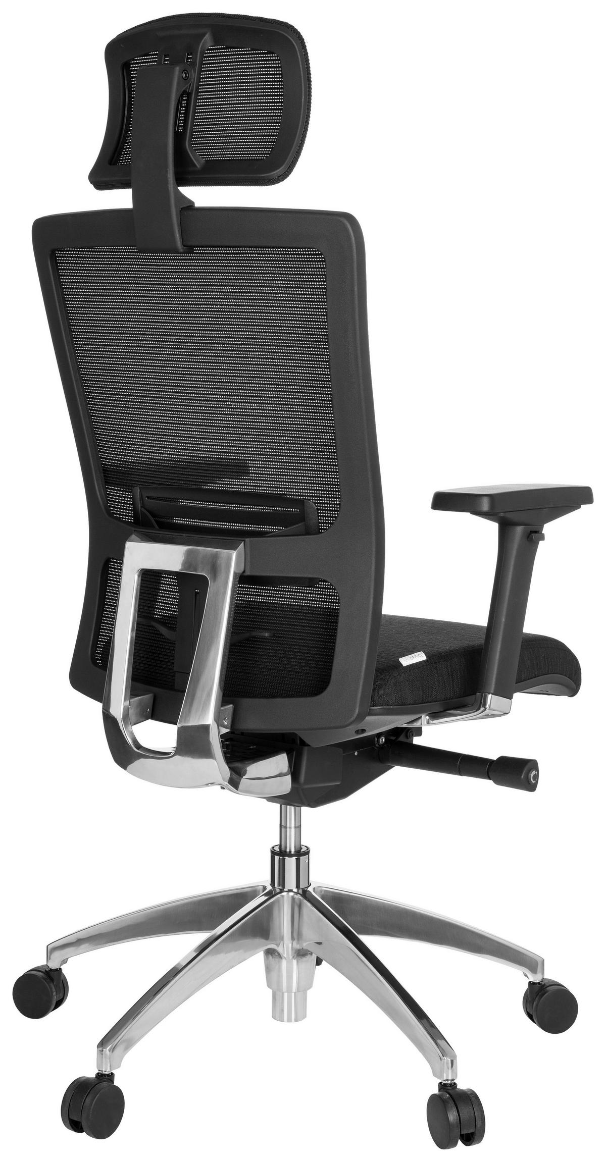 Drehstuhl Astra Lux Schwarz - Alufarben/Schwarz, MODERN, Kunststoff/Textil (57/138/52cm) - MID.YOU