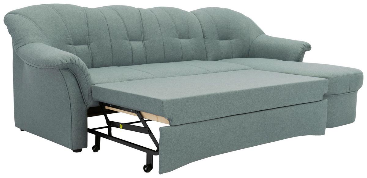 Ecksofa Mit Schlaffunktion Papenburg Hellblau - Schwarz/Hellblau, KONVENTIONELL, Textil (233/142cm) - MID.YOU