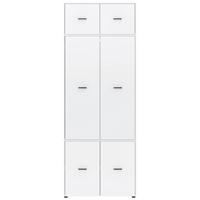 Kleiderschrank Kivo Weiß, B: 90 Cm - Weiß, Basics, Holzwerkstoff (90/239,40/52,1cm)