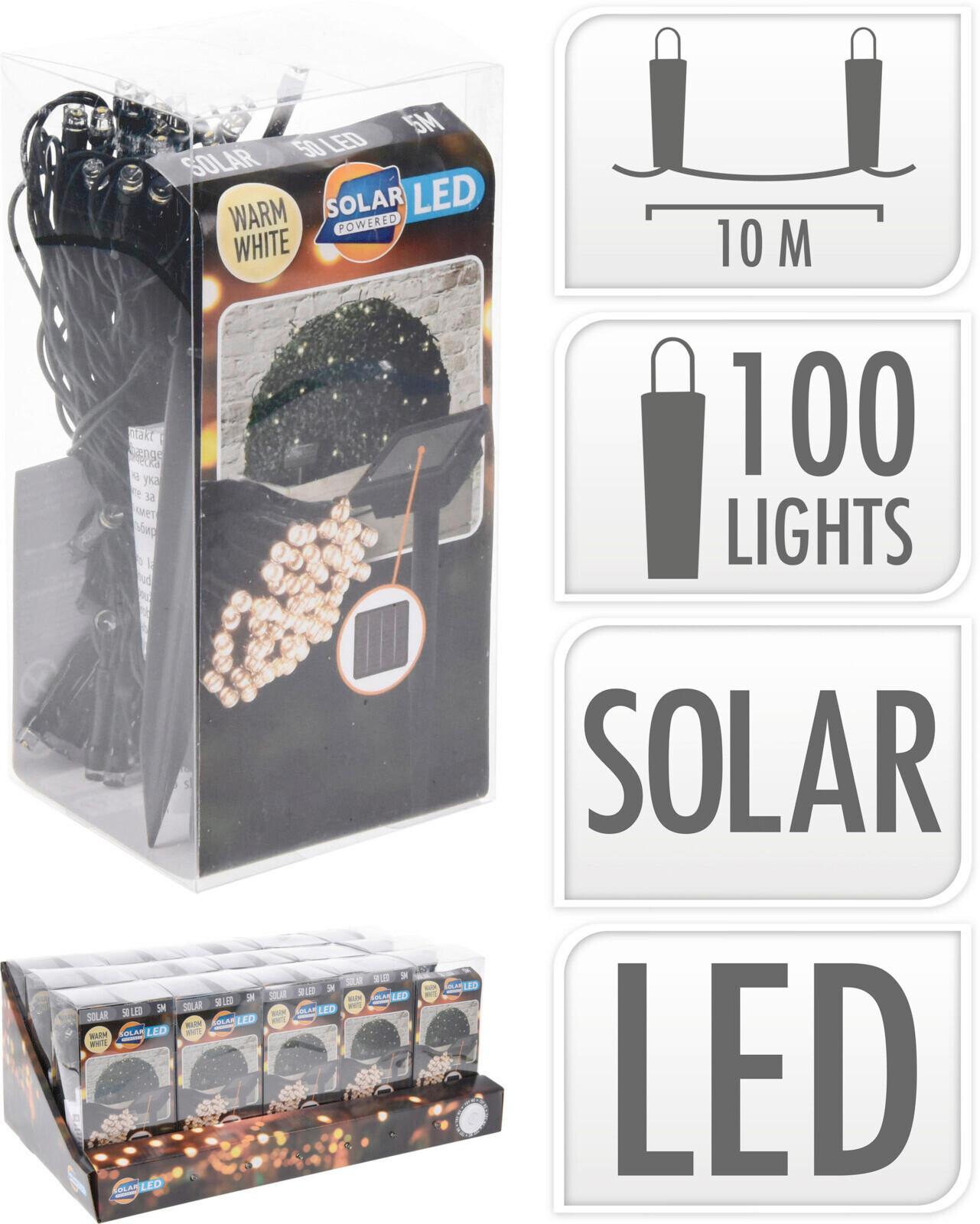 Fényfüzér Szolár Kb. 10 Méter - műanyag