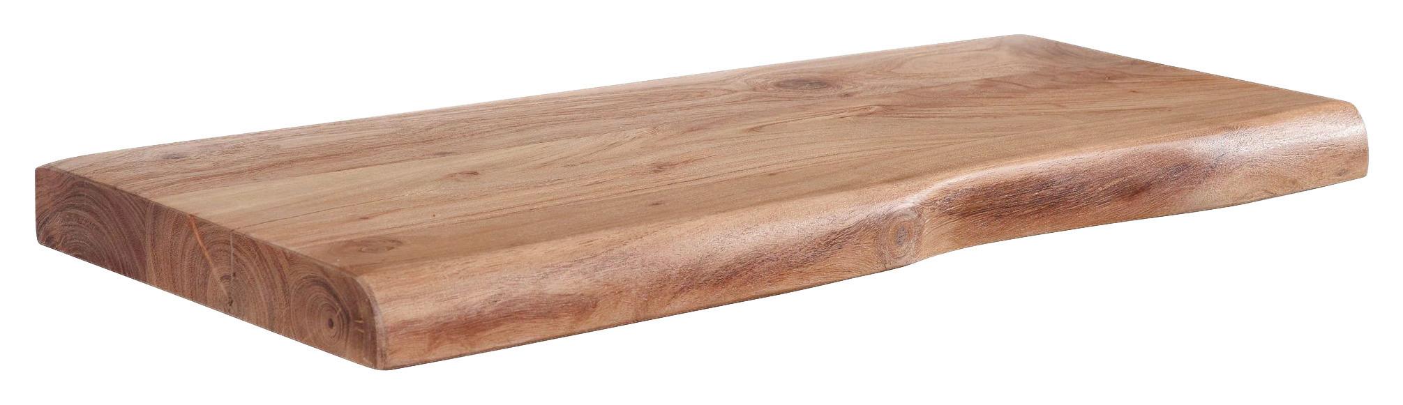 Nástenná polica z masívneho dreva š: 60cm - farba akácie, Modern, drevo (60/4/26cm) - MID.YOU