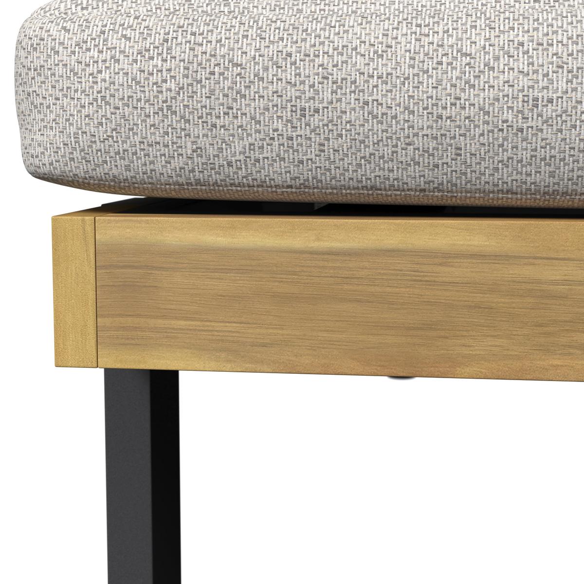 ZAHRADNÍ LEHÁTKO ELENYI - šedobéžová, Moderní, kov/dřevo (200/95/130cm) - Bessagi Garden