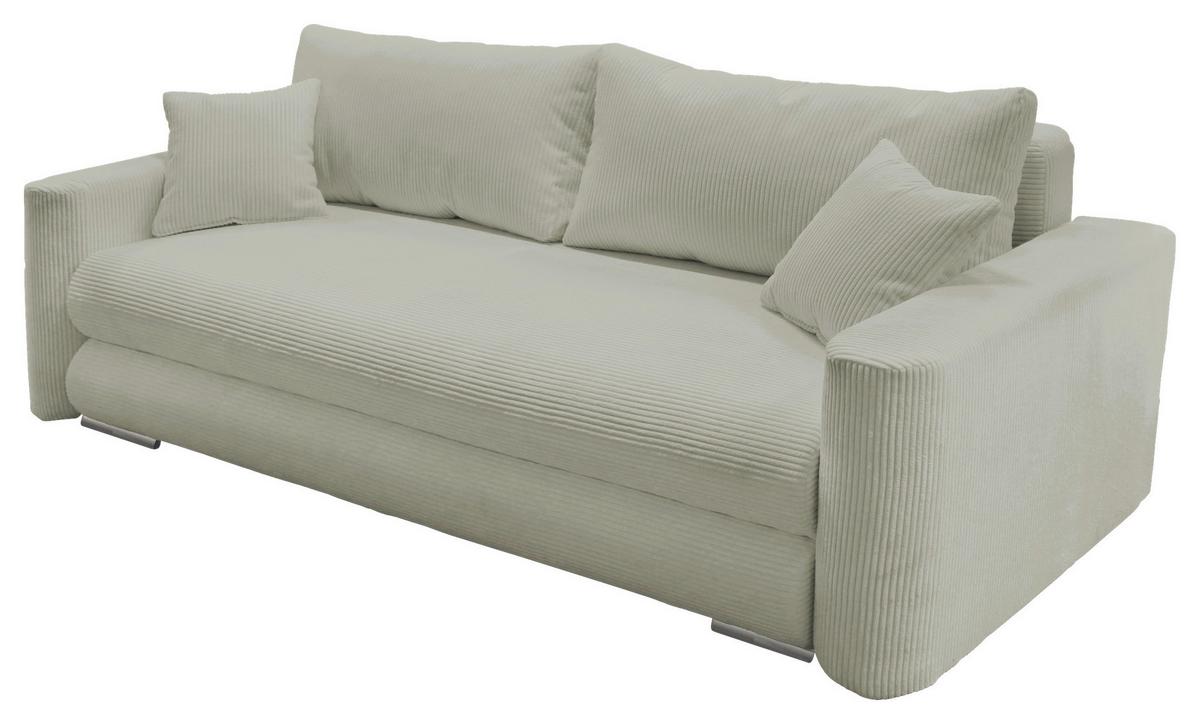 Schlafsofa Ralf Taupe B: 232 cm - Taupe/Silberfarben, Design, Textil (232/88/105cm) - MID.YOU