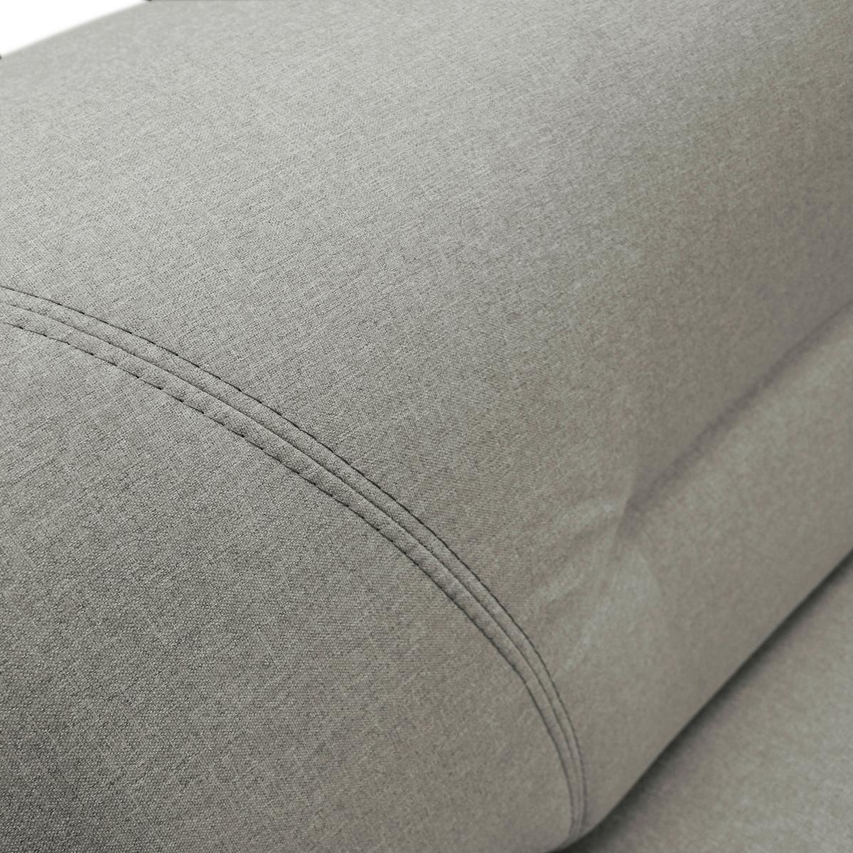 Veratti New Beige inkl. Schlaffunktion Ottomane Links - Beige/Silberfarben, Design, Textil (167/281cm) - MID.YOU