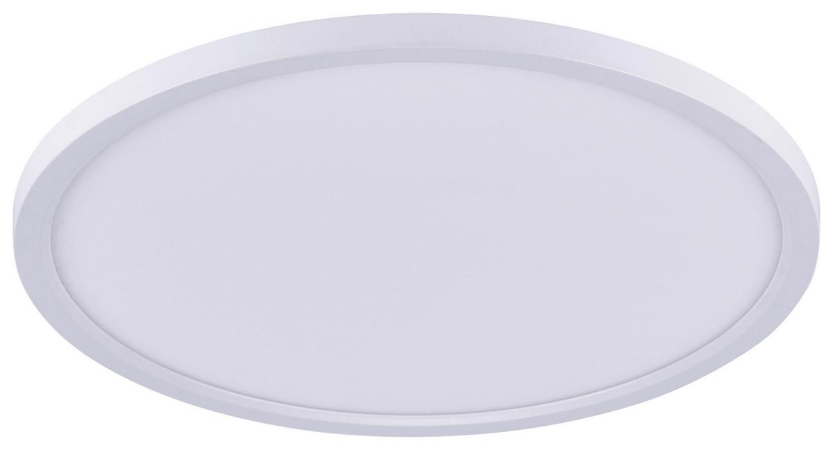 Led-deckenleuchte L16351-16 Flat - Weiß, Design, Metall (45/6,6cm) - Novel
