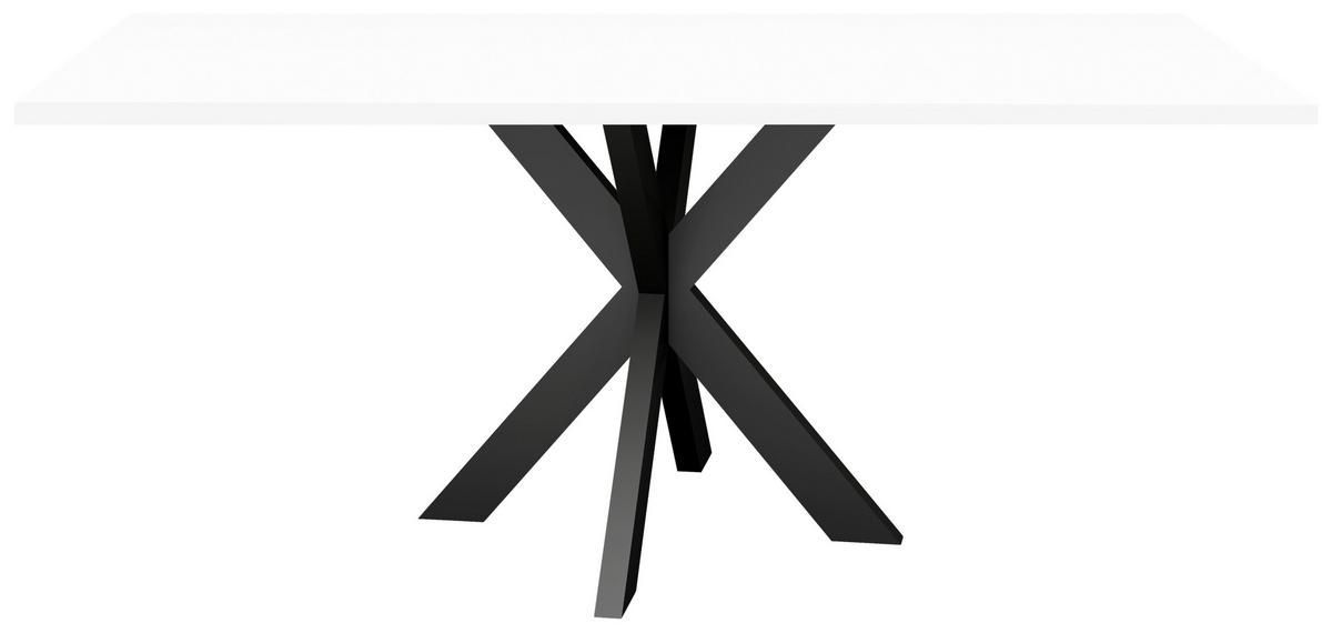 Esstisch Alex Schwarz, Weiß - Schwarz/Weiß, MODERN, Holzwerkstoff/Metall (140/90/78cm) - Livetastic