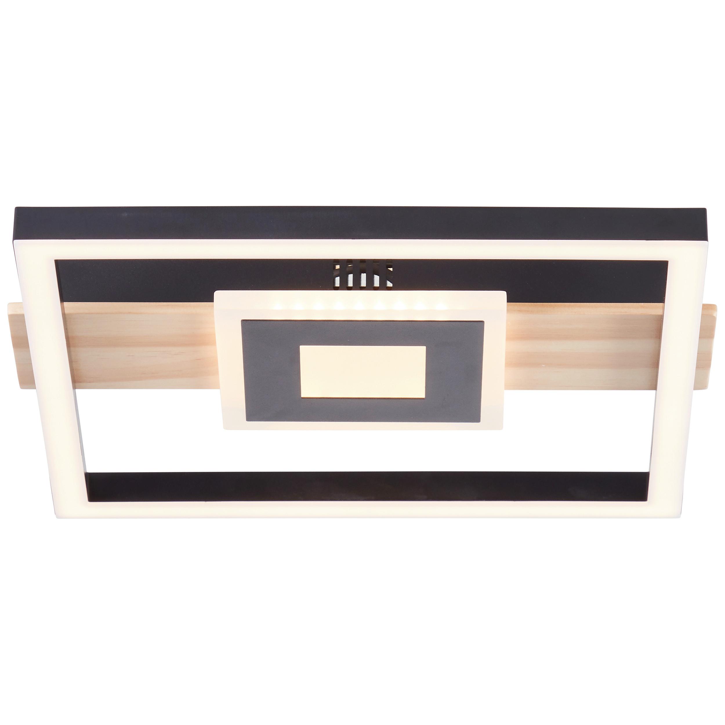 LED-DECKENLEUCHTE G99913A76 BALDO - Hellbraun/Schwarz, Design, Holz/Kunststoff (5,5/29,5/27,5cm) - Brilliant