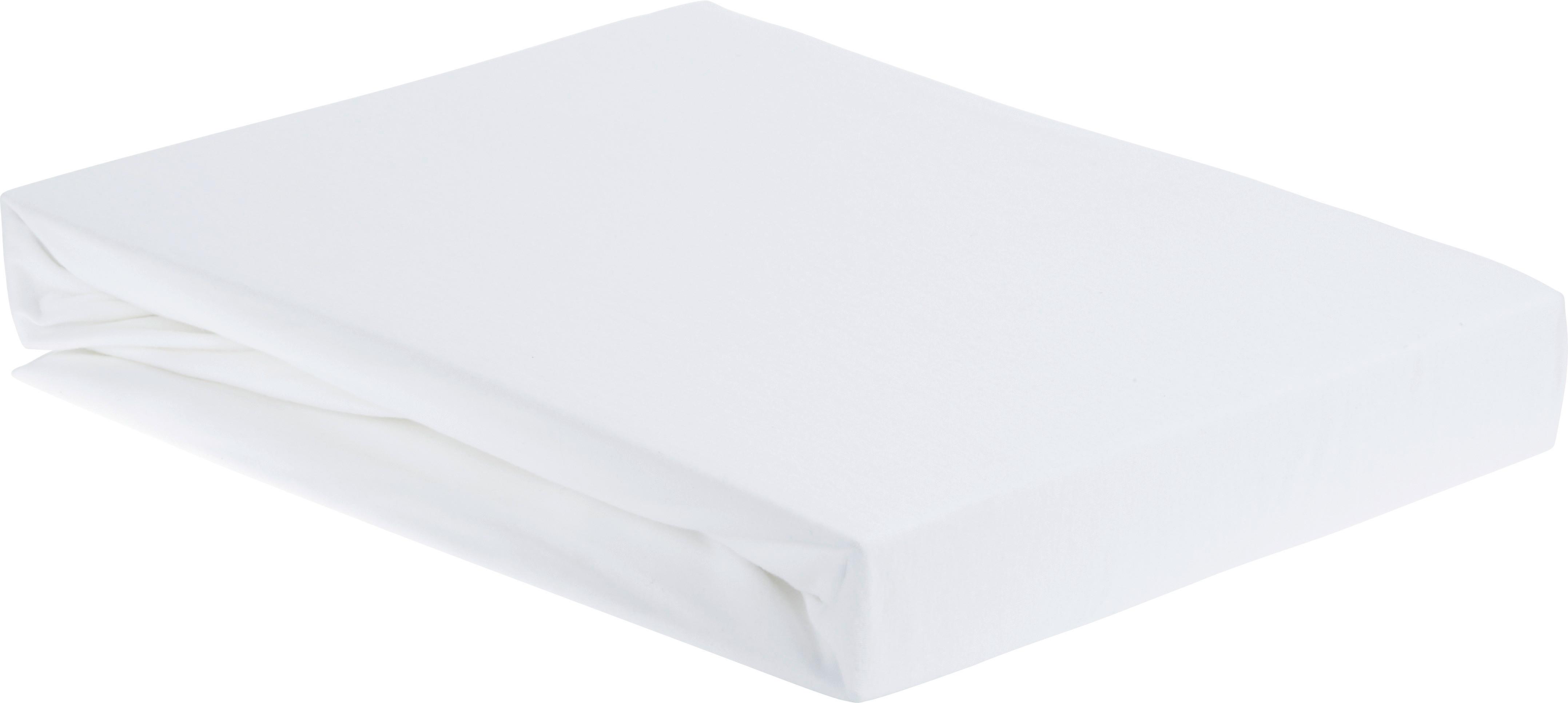 Elastické Prostěradlo Elasthan, 100/200/28cm, Bílá - bílá, textil (100/200/28cm) - Premium Living