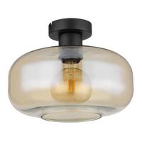 Deckenleuchte 15566da - Schwarz, Design, Glas/Metall (28/20,5cm) - Globo