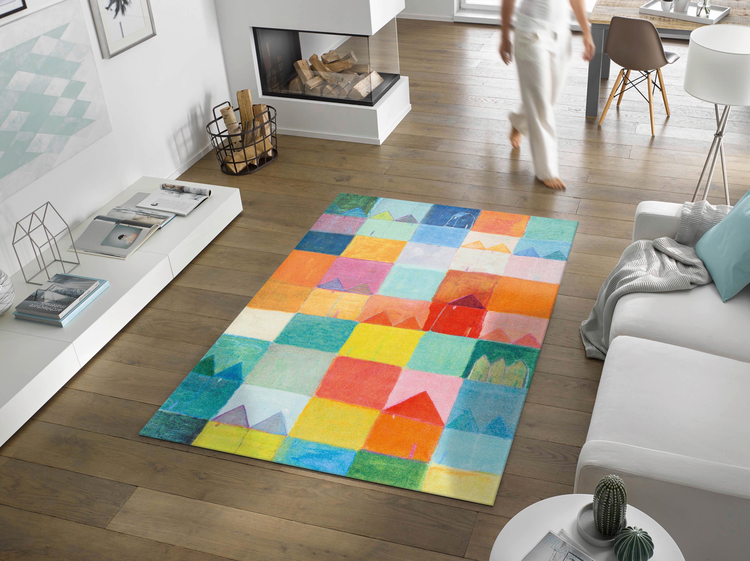 Fußmatte Sonnenstadt 70x120 cm Rutschfest - Multicolor, KONVENTIONELL, Textil (70/120cm) - Esposa