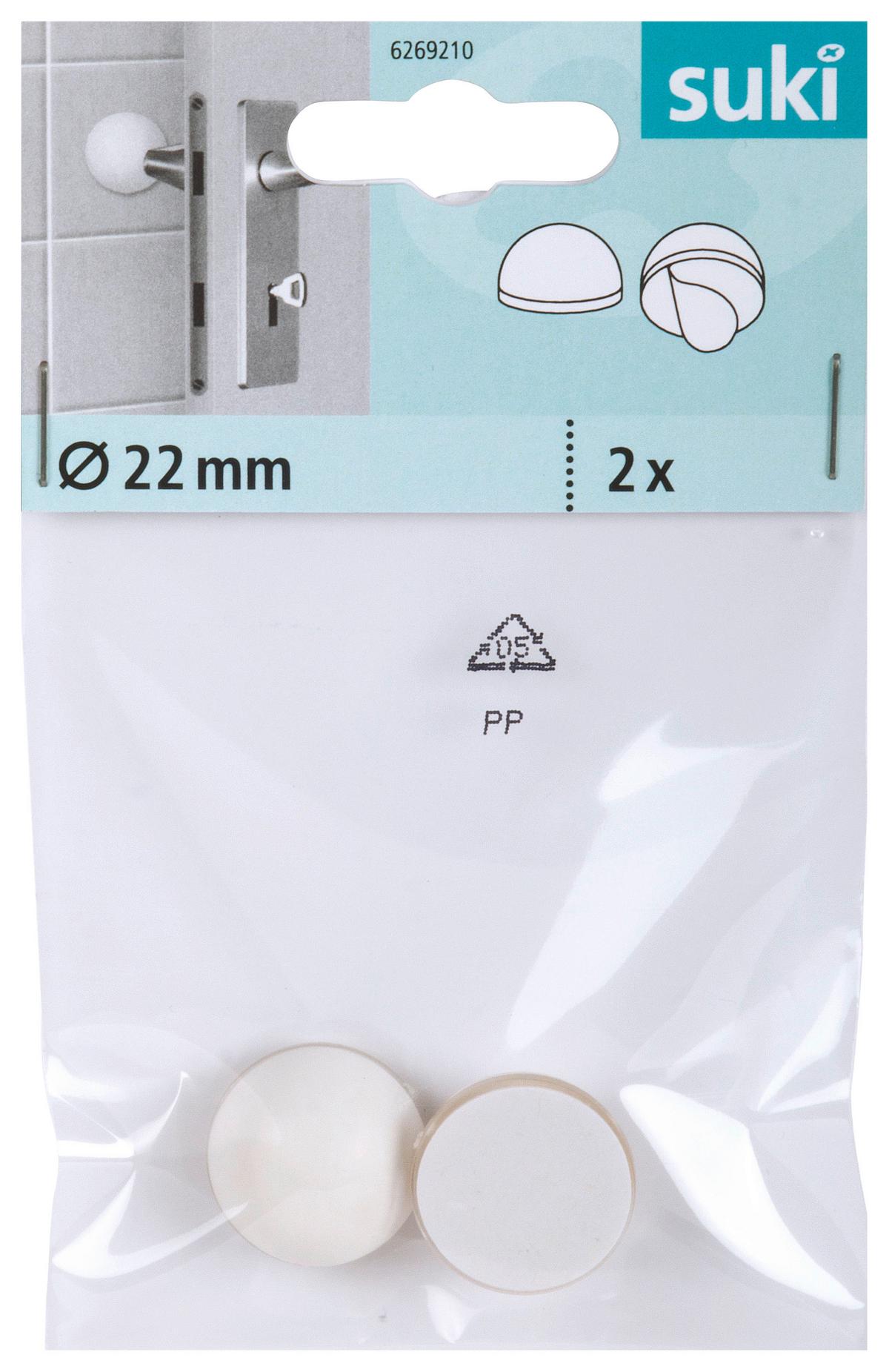 Fali Ütköző Ø 2,2 Cm - fehér, műanyag (2,2cm) - Suki