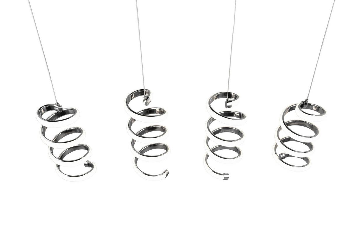 Hängeleuchte Laola H: 150 cm 4-Flammig - Chromfarben, MODERN, Metall (91,5/150/13,5cm)