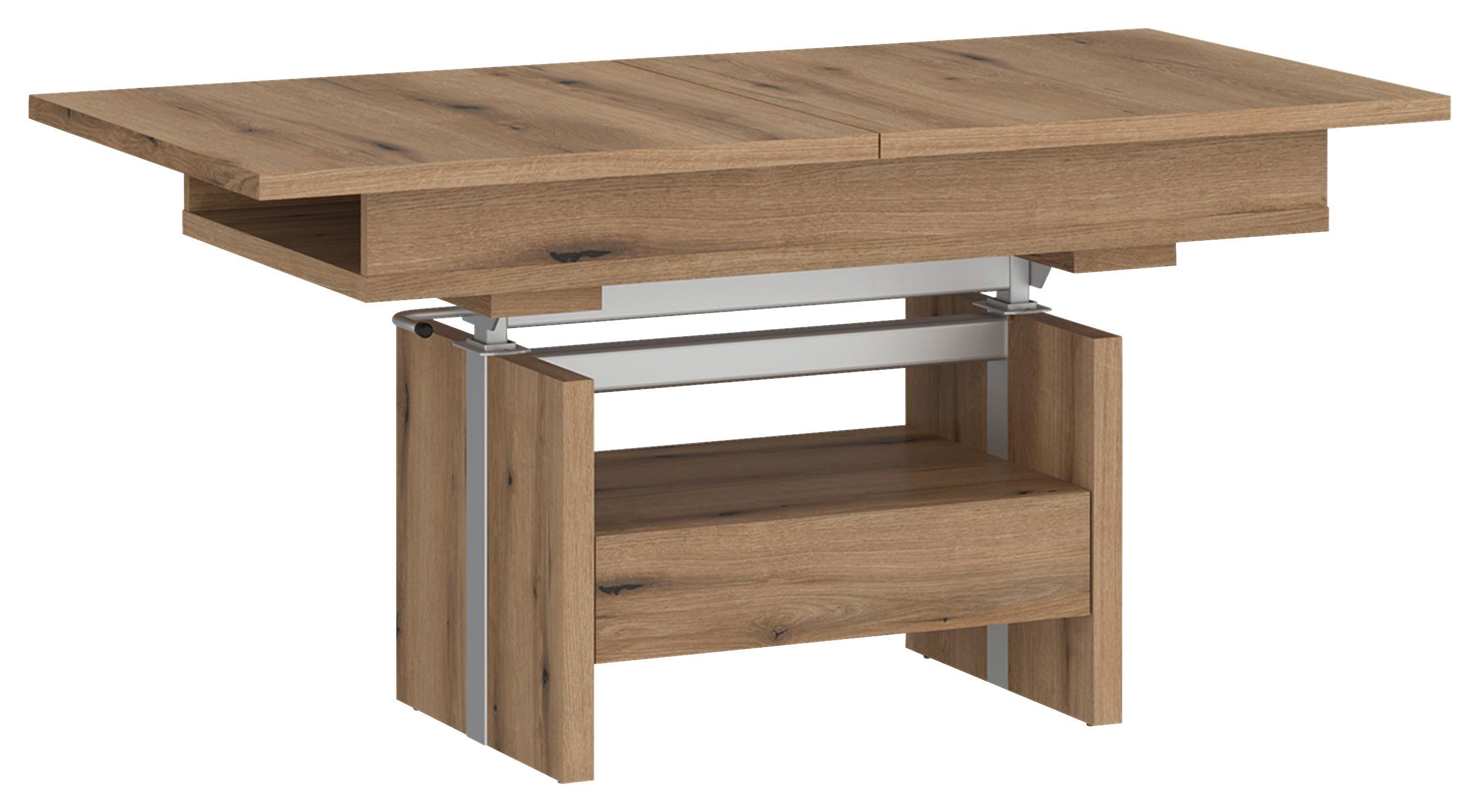 Couchtisch Cortado Eiche Dekor, B: 110-150cm - Eichefarben, MODERN, Holzwerkstoff (110-150/56-72/65cm) - Modern Living