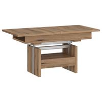 Couchtisch Cortado Eiche Dekor, B: 110-150cm - Eichefarben, MODERN, Holzwerkstoff (110-150/56-72/65cm) - Modern Living