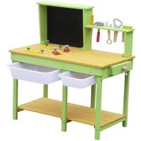 Kinderwerkbank Tobias - Naturfarben/Hellgrün, Trend, Holz (79,1/80/37cm) - James Wood