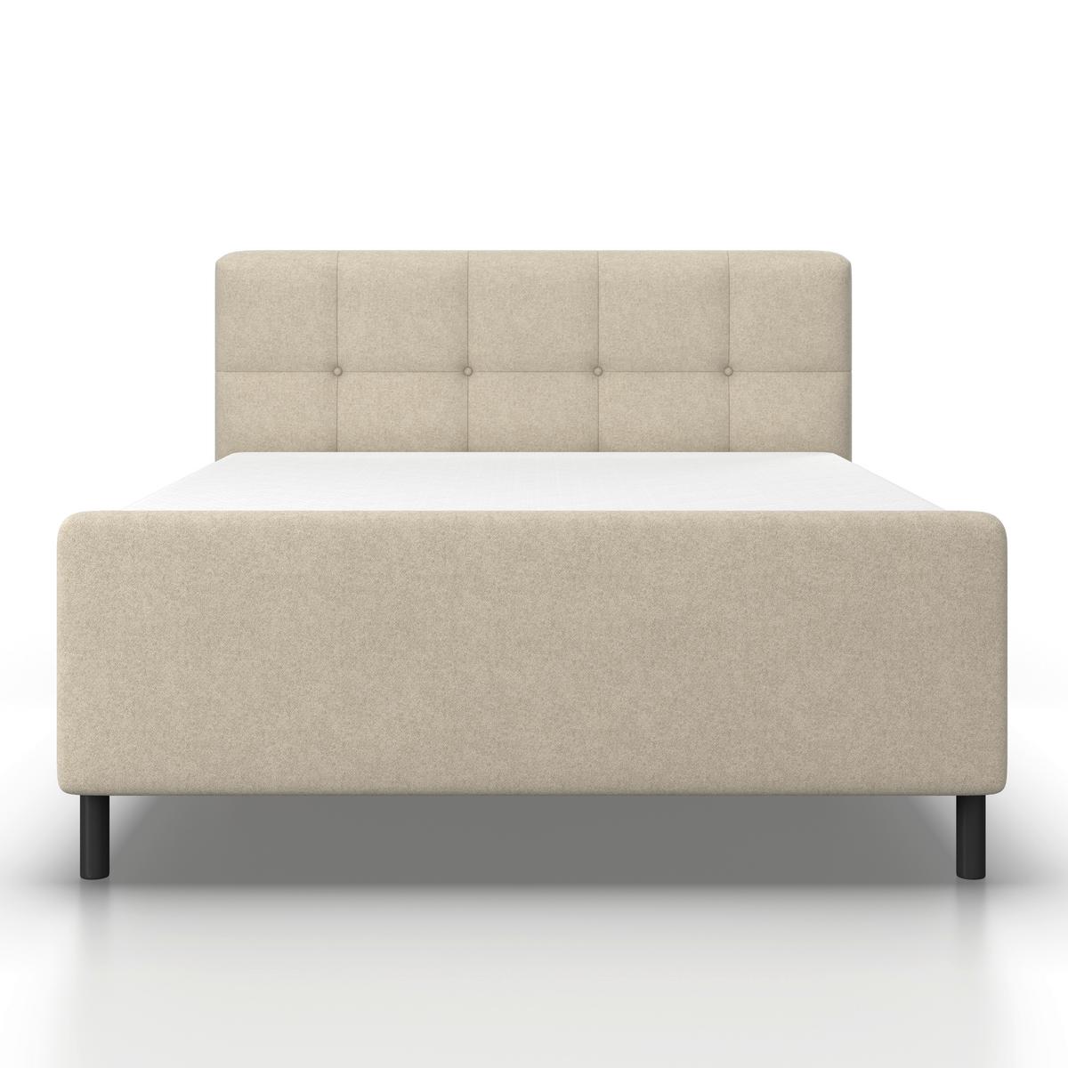 Posteľ boxspring MARBELLA 180x200, béžová - čierna/béžová, Modern, kov/drevo (180/200cm) - Bessagi Home