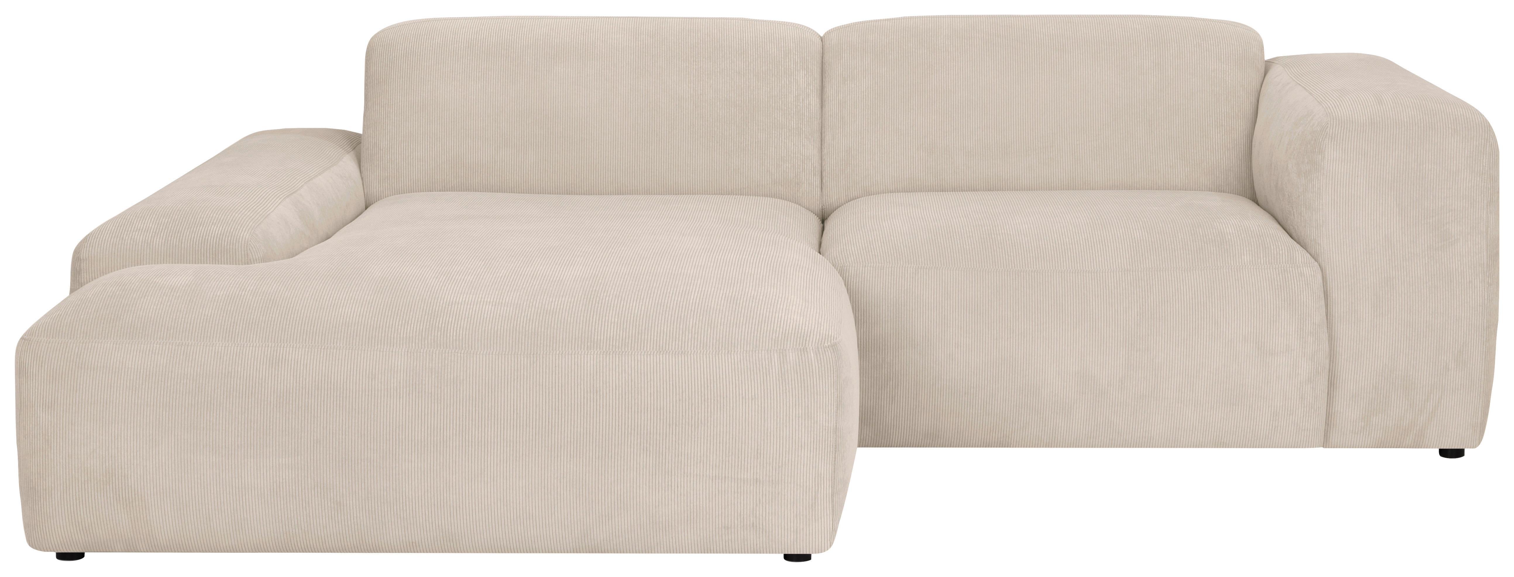 ECKSOFA Hannah Beige S: 170x252cm - Beige/Schwarz, Design, Textil (170/252cm) - MID.YOU