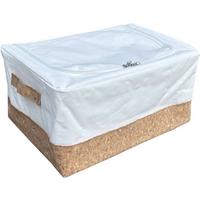 Regalkorb Leonard - Naturfarben/Weiß, ROMANTIK / LANDHAUS, Holz/Textil (39cm) - James Wood