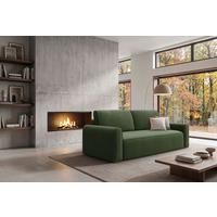 Schlafsofa Piemonte Grün B: 240cm - Schwarz/Grün, MODERN, Holz/Holzwerkstoff (240/92/103cm) - Livetastic