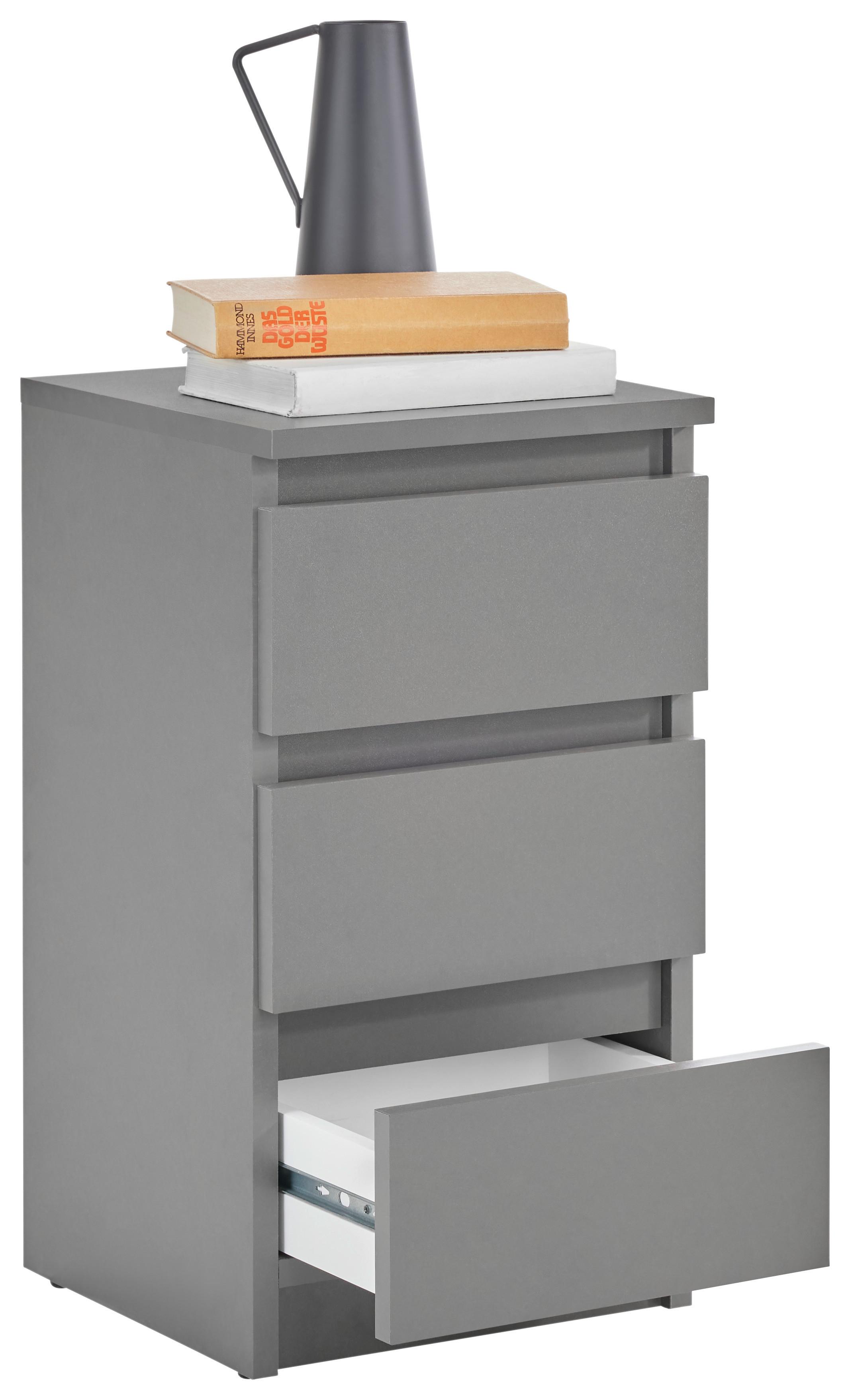 NOČNÝ STOLÍK ELLA - antracitová, Konventionell, kompozitné drevo (30/55/31cm)