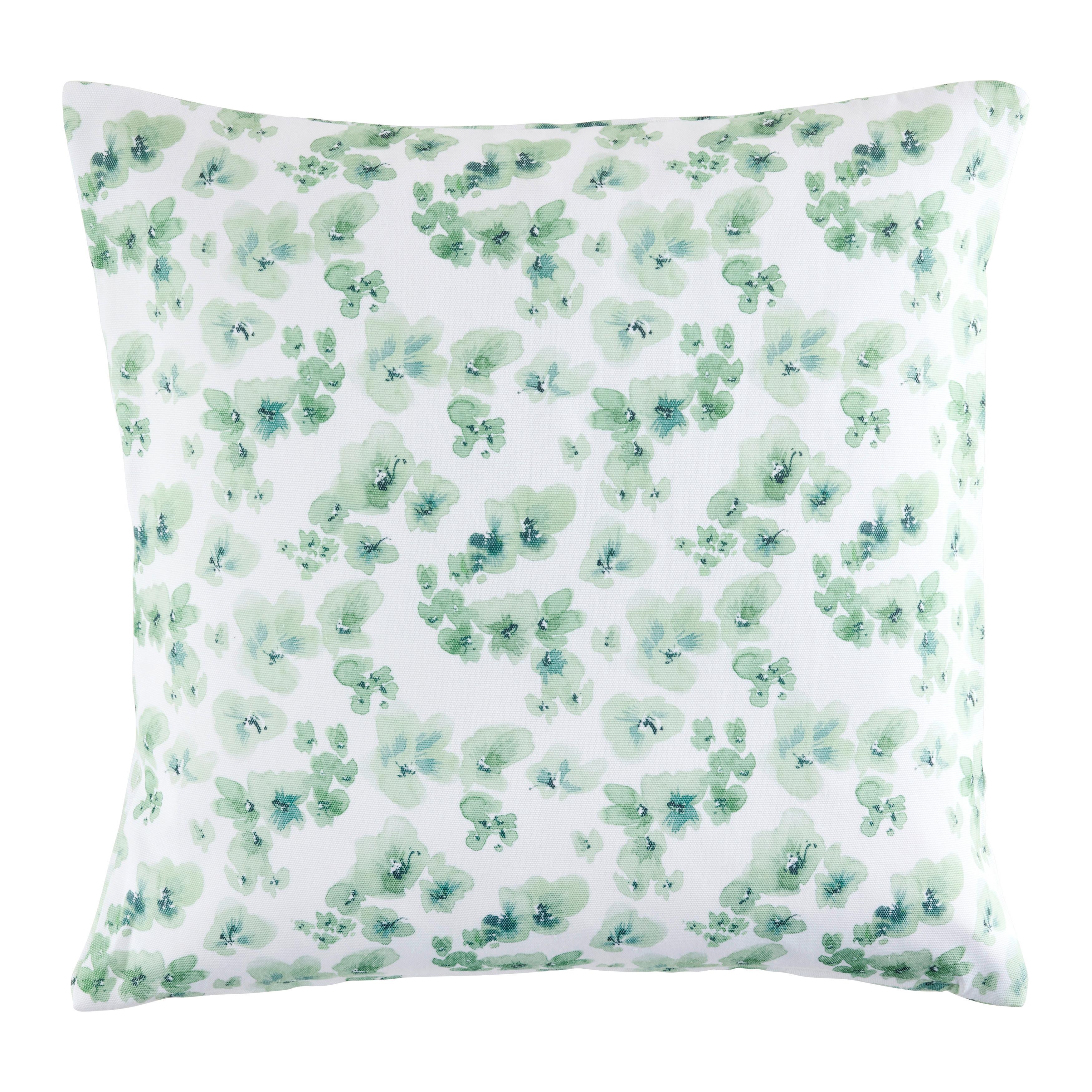 POTAH NA POLŠTÁŘ STEFFI - šalvějově zelená, Romantický / Rustikální, textil (50/50cm) - Mary's