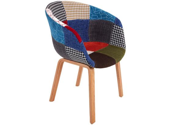 Stuhl Patchwork Style - Multicolor/Naturfarben, MODERN, Holzwerkstoff/Kunststoff (59/81/55cm) - Ombra Stuhl Patchwork Style - Multicolor/Naturfarben, MODERN, Holzwerkstoff/Kunststoff (59/81/55cm) - Ombra