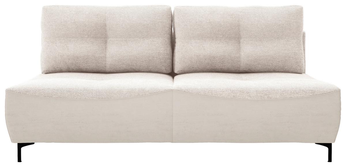 2-Sitzer-Sofa Mit Schlaffunktion Wendy B: 197 cm - Creme/Schwarz, Design, Textil (197/94/96cm) - MID.YOU