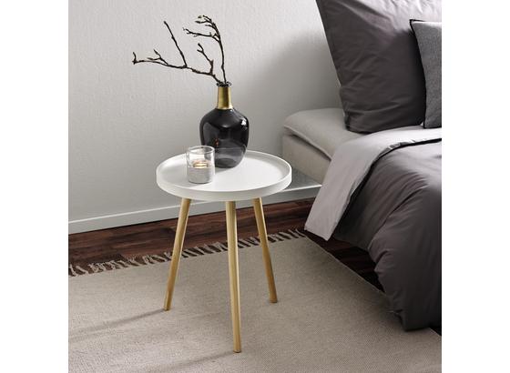 Odkladací Stolík Dana - biela/farby pínie, Moderný, drevo (40/50cm) - Modern Living Odkladací Stolík Dana - biela/farby pínie, Moderný, drevo (40/50cm) - Modern Living